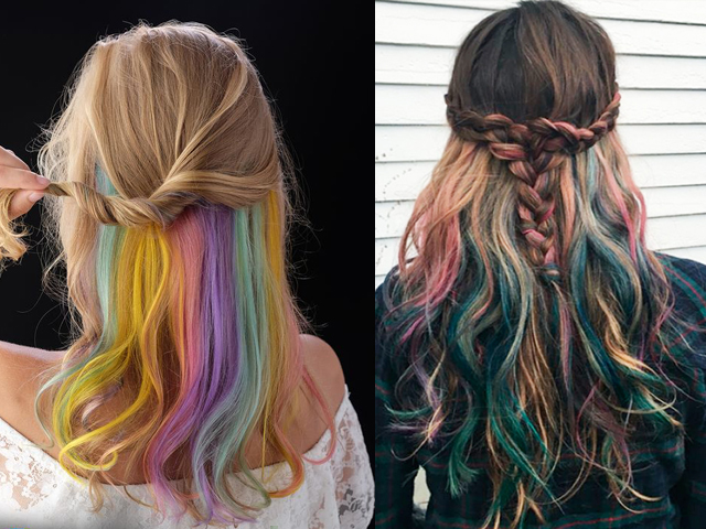 hidden rainbow hair