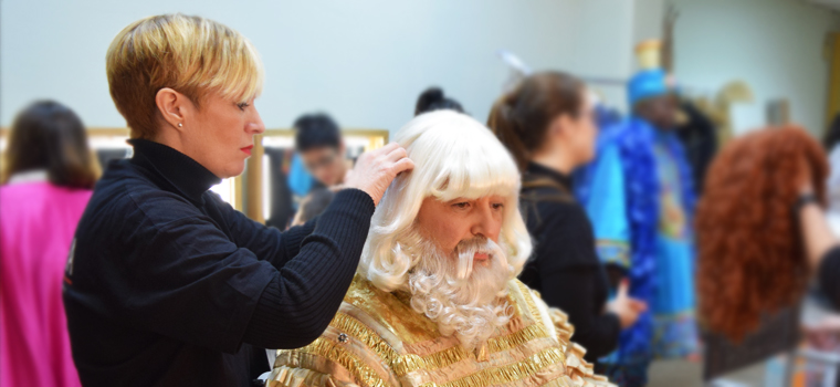 Caracterizando a los Reyes Magos. Maquillaje de fantasía