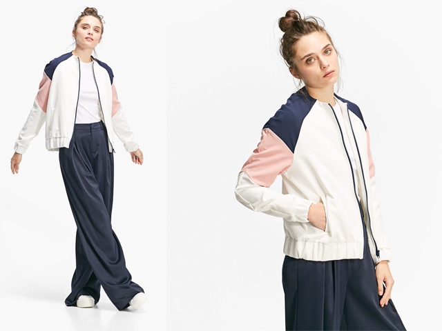 palazzo-y-bomber COMBINA TUS LOOKS CON LAS ZAPATILLAS DEPORTIVAS DEL MOMENTO