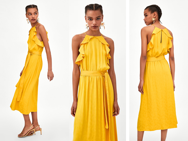 amarillo.-Fuente-zara.com- LOOKS DE BODA PARA ESTE AÑO 2018