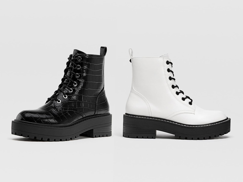 BOTAS-MILITARES-STRADIVARIUS LOS ZAPATOS DE MODA EN OTOÑO 2019 Y CÓMO COMBINARLOS